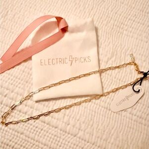 Electric Picks Gold Link Necklace